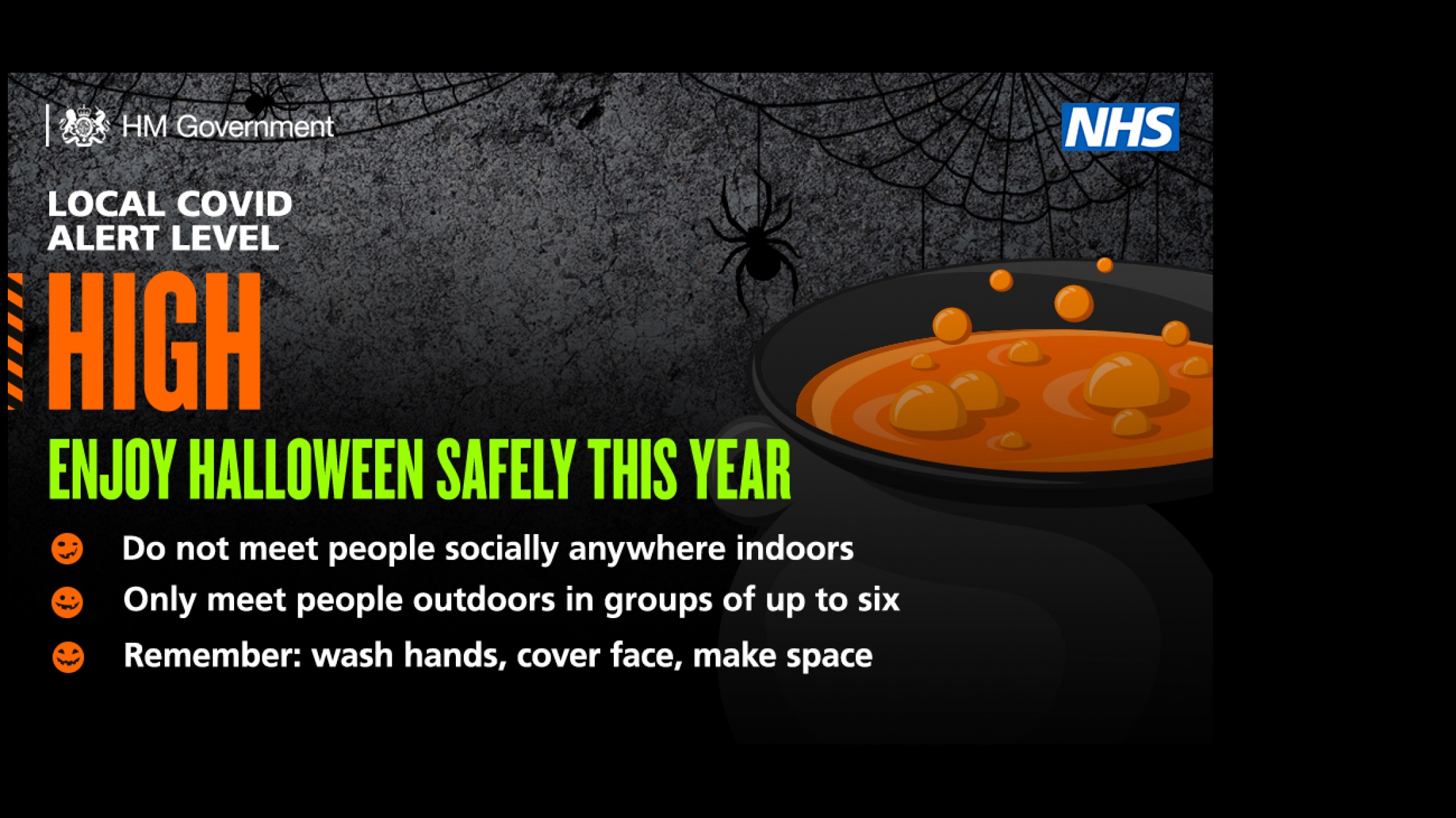 halloween NHS message local alert HIGH