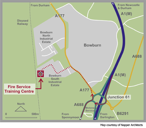 bowburn training centre illustrated map