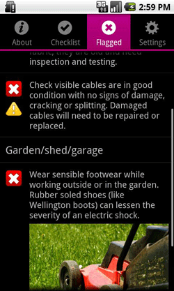 electrical safety smartphone app