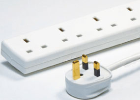 image of a four plug extension cable