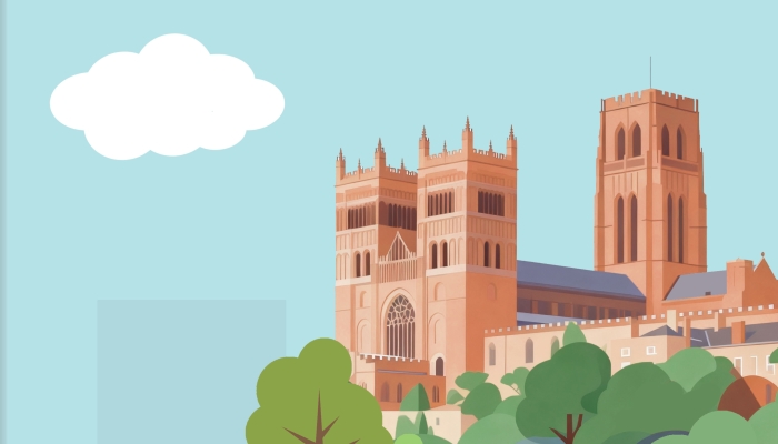 An illustration of Durham cathedral 