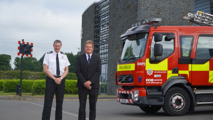 CFO Steve Helps standing next to Cllr John Shuttleworth