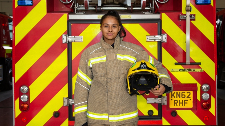Darlington Firefighter Jess Tucker. 