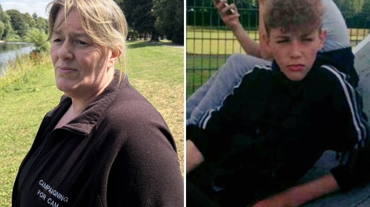 Mum Fiona Gosling (left) and son Cameron Gosling (right). 