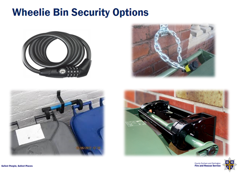 Photo of 4 security locks for wheelie bins