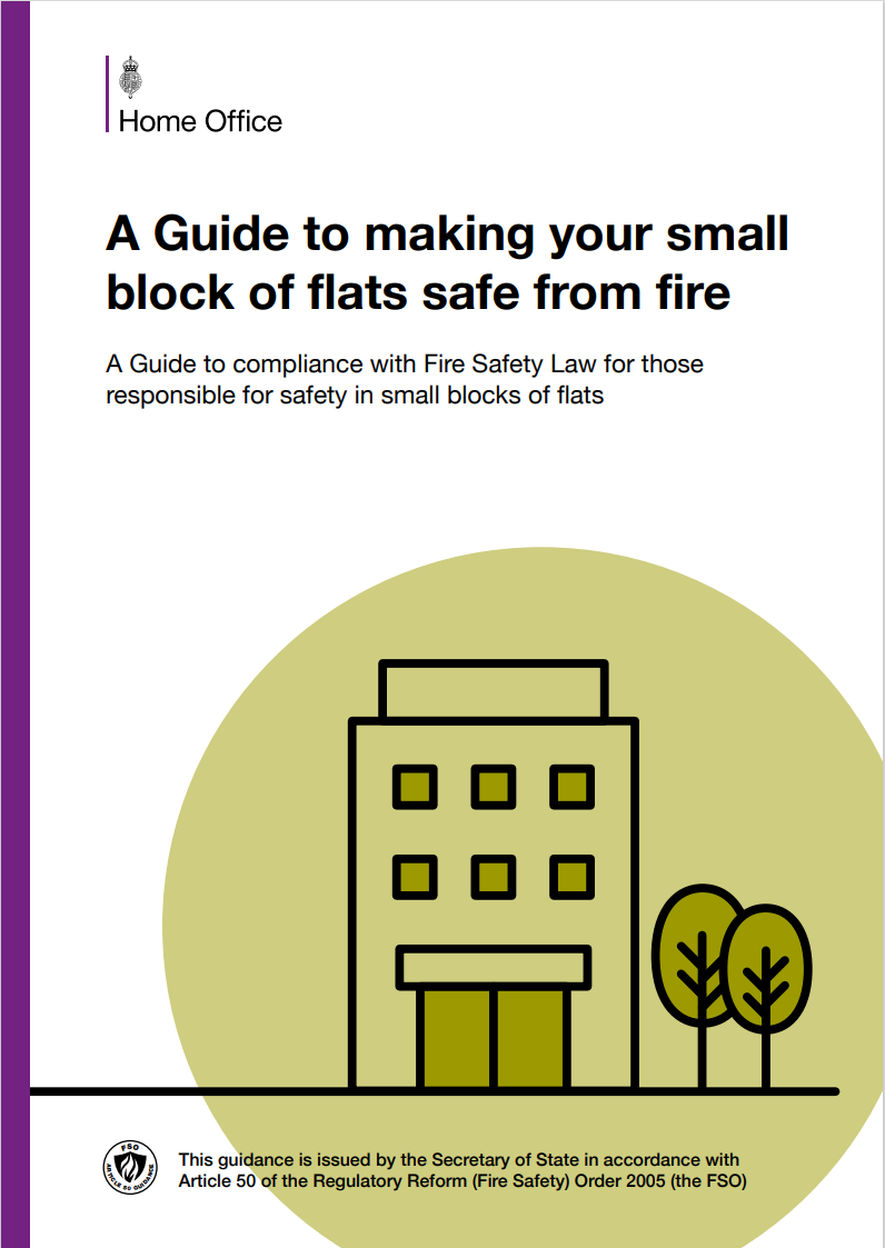 thumbnail for pdf called 'A Guide to making your small  block of flats safe from fire thumbnail'