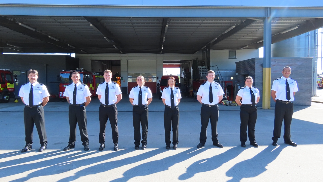 The new apprentice firefighters on Cohort 8. 