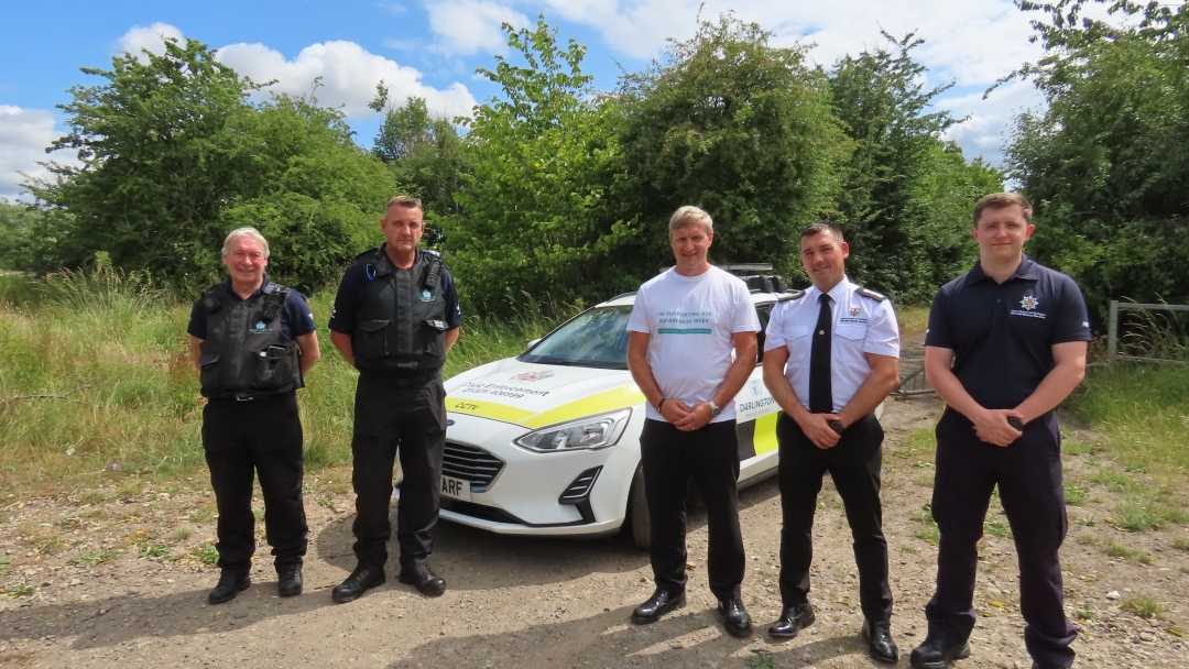 Firefighters and council support officers at Maidendale Nature Reserve. 